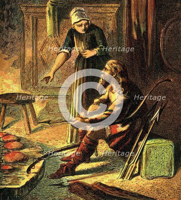 'King Alfred And The Cakes', (c1850). Artist: Unknown