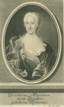 Christiana Mariana von Ziegler (1695-1760), 1728.