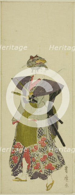 Parody of a daimyo procession, c. 1805/07. Creator: Utagawa Toyohiro.