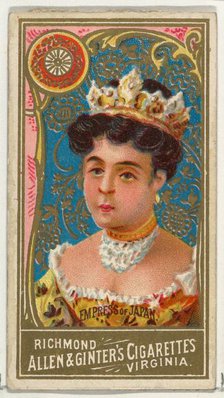 Empress of Japan, from World's Sovereigns series (N34) for Allen & Ginter Cigarettes, 1889., 1889. Creator: Allen & Ginter.