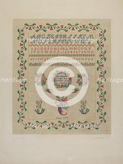 Sampler, c. 1942. Creator: Douglas Campbell.