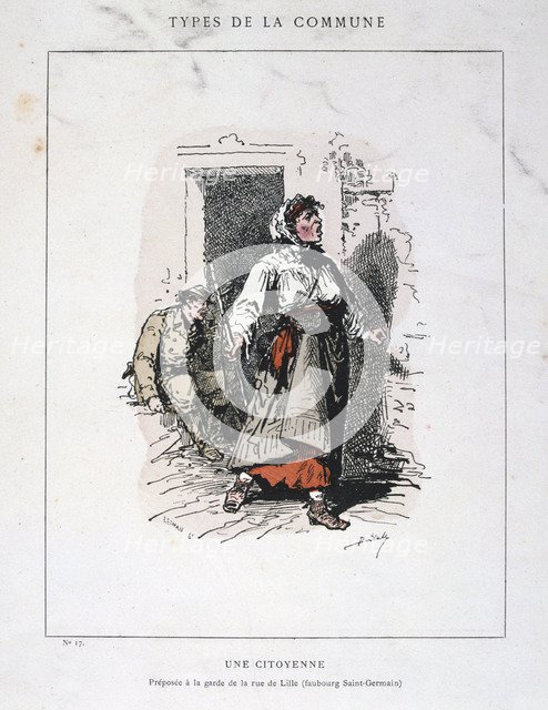 'Une Citoyenne', Paris Commune, 1871.  Artist: Anon