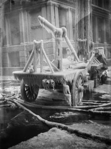 Frozen fire apparatus, Equitable fire, 1912. Creator: Bain News Service.