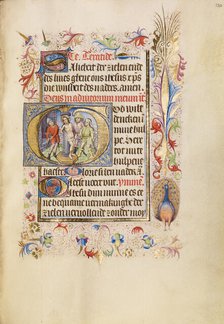 Initial G: The Flagellation; Book of Hours, after 1460. Creator: Unknown.