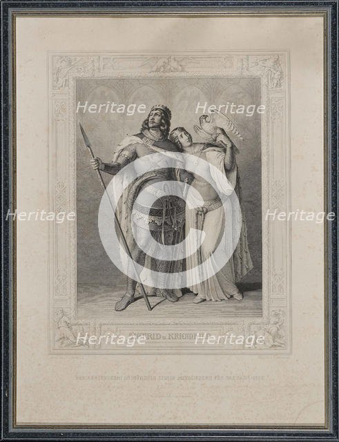 The Nibelungenlied. Siegfried and Kriemhild, 1860. Creator: Gonzenbach, Carl Arnold (1806-1885).