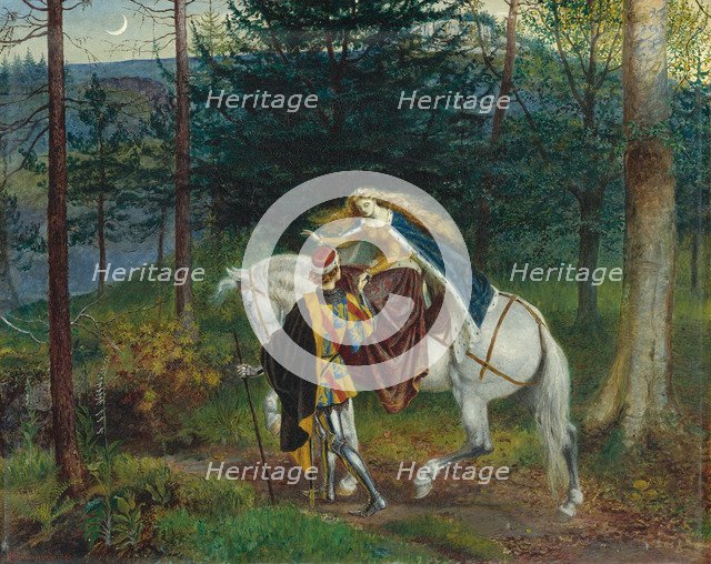 Illustration for La Belle Dame sans Merci by John Keats, 1865. Artist: Crane, Walter (1845-1915)