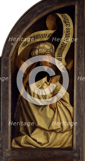 The Ghent Altarpiece. Adoration of the Mystic Lamb: Erythraean Sibyl, 1432. Creator: Eyck, Jan van (1390-1441).