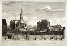 North west view of St Paul's, Deptford, London, c1750. Artist: Anon