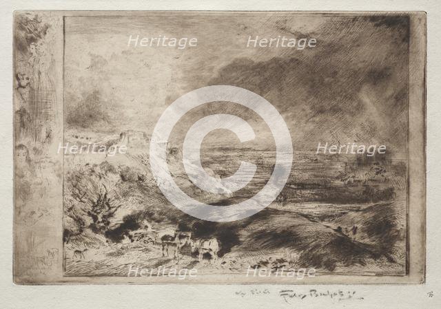 The Storm, after Constable, c. 1875. Creator: Félix Hilaire Buhot (French, 1847-1898).