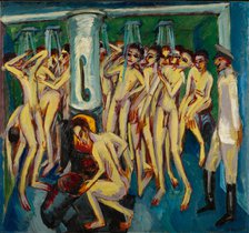 Das Soldatenbad (Artillerymen), 1915. Creator: Kirchner, Ernst Ludwig (1880-1938).