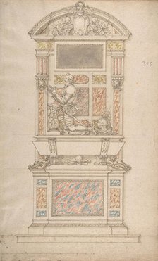 Design for a Man's Tomb, 16th century. Creator: Anon.