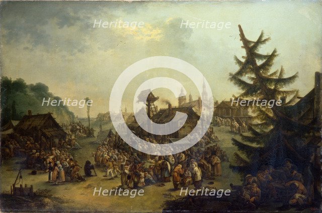 Peasants merry-making, 1779. Artist: Tankov (Tonkov), Ivan Michailovich (1740-1799)