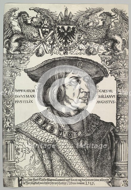 Portrait of Emperor Maximilian I, 1519. Creator: Hans Weiditz.