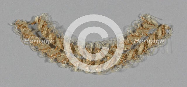 Fragment (Bonnet Trim), Europe, c. 1850. Creator: Unknown.