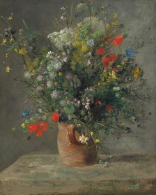 Flowers in a Vase, c. 1866. Creator: Pierre-Auguste Renoir.