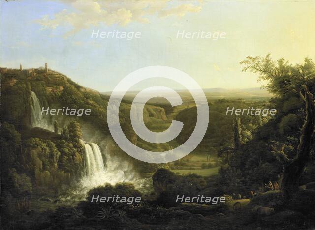 The Anio Valley with the Waterfalls of Tivoli, 1800-1825. Creator: Cornelis Apostool.