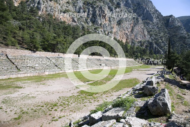 The stadium at Delphi, Greece. Artist: Samuel Magal