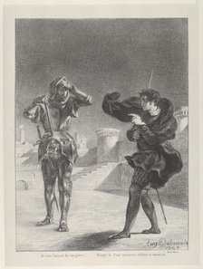 The Ghost on the Terrace, 1843., 1843. Creator: Eugene Delacroix.