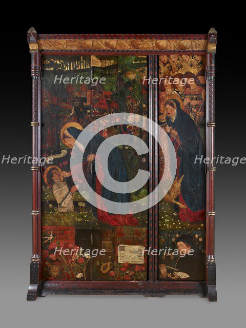 Prioress's Tale Wardrobe, 1859. Artists: Sir Edward Coley Burne-Jones, Philip Webb.