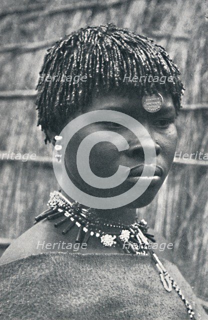 The wife of a South African chief, 1912. Artist: Unknown.