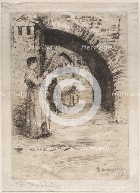 Net Makers, 1881. Creator: Otto H. Bacher (American, 1856-1909).