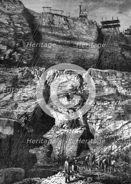 Diamond mine, South Africa, 19th century.Artist: St de Dree