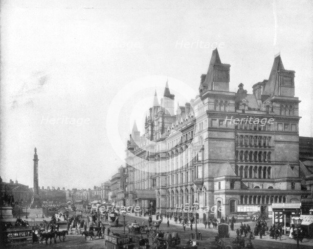 Lime Street, Liverpool, England, late 19th century.Artist: John L Stoddard
