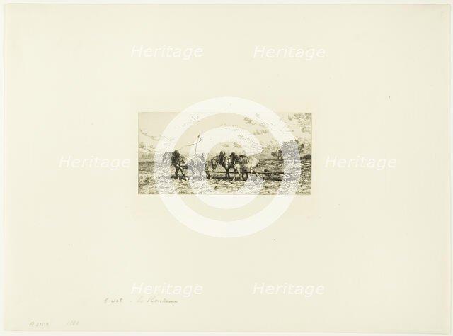 The Roller, 1868. Creator: Charles Emile Jacque.