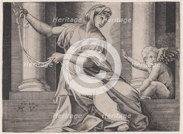 Temperance, dated 1517. Creator: Agostino Veneziano.