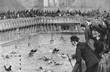 ''A Water-polo Match at the Crown Baths, Kennington Oval', 1890. Creator: Unknown.