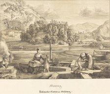 Montag - Rosenecker Garten vor Salzburg (Monday - Rosenecker Garden near Salzburg), 1823. Creator: Ferdinand Olivier.