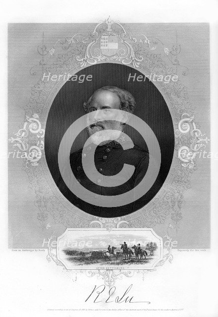 General Robert E Lee, Confederate general, 1862-1867. Artist: Unknown