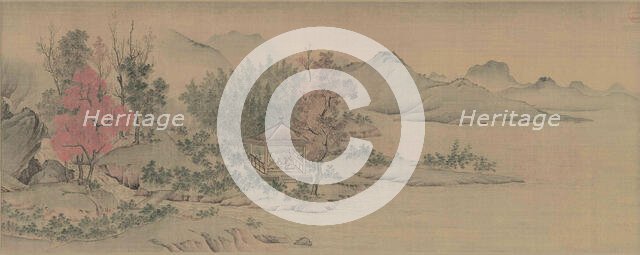 Tao Qian Admiring Chrysanthemums, 11th century. Creator: Zhao Lingrang (ca. 1070-after 1100).