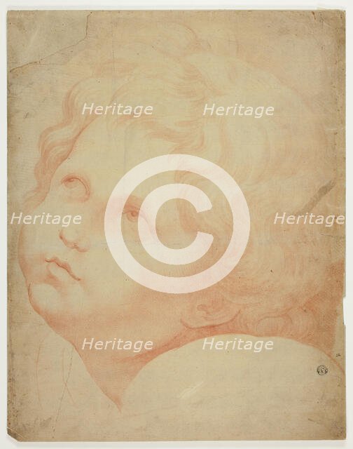 Child's Head, Looking Upward, 17th century. Creator: Possibly after Raphael Sanzio, called Raphael .