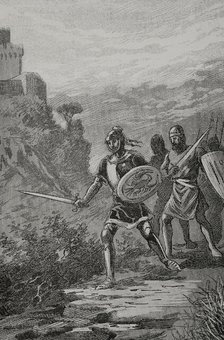 James III of Majorca (1315-1349 in the Battle of Llucmajor, on 25 October 1349, (1890).  Creator: Unknown.