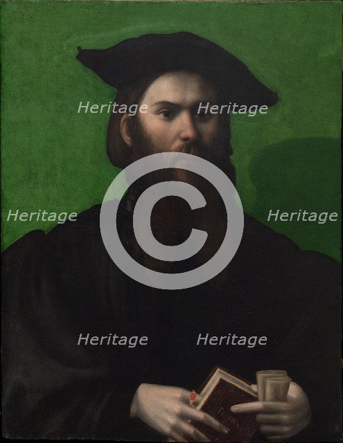 Portrait of a Man with Petrarchino.