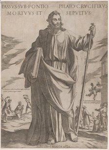St. James Minor, from 'Christ, Mary and the Apostles', ca. 1590-ca. 1610. Creator: Antonio Tempesta.