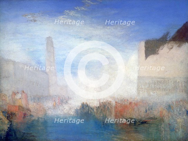 'Venice, the Piazzetta with the Ceremony of the Doge Marrying the Sea', c1835. Artist: JMW Turner