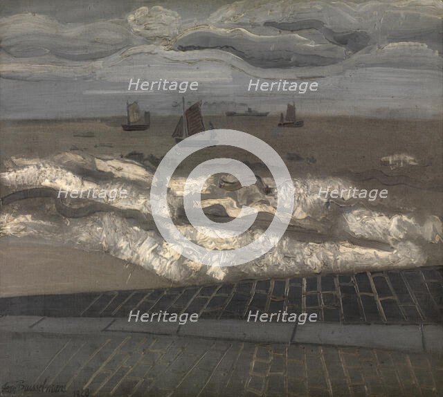 The Sea, a Symphony in Grey, 1928. Creator: Jean Brusselmans.