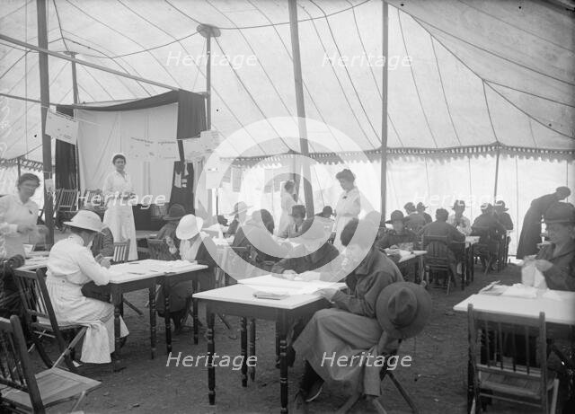 Red Cross, American - Women's National Service School; Red Cross Instructions in Care of Sick, 1916. Creator: Harris & Ewing.