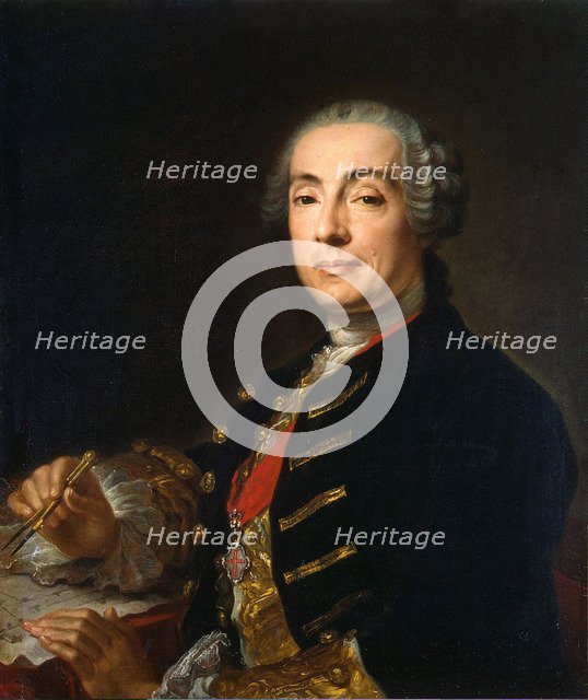 Portrait of the architect Bartolomeo Francesco Rastrelli', (1700-1771), 1750s-1760s. Creator: Pfandzelt, Lucas Conrad (1716-1786).