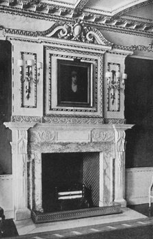'Chimney-Piece in the Red Drawing Room, Raynham Hall, Norfolk', 1927. Artist: Unknown.
