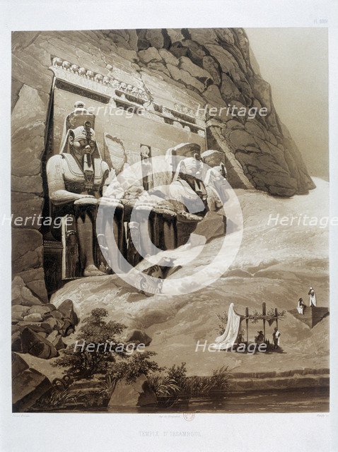 'Temple d'Ibsamboul', Egypt, 1841. Artist: Himely