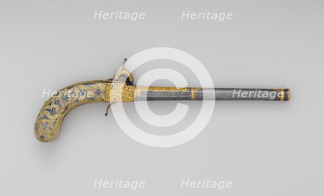 Percussion Pistol, Caucasian, probably Tbilisi, Georgia or Dagestan, mid-19th century. Creator: Unknown.