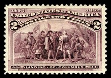 2c Landing of Columbus single, 1893. Creator: American Bank Note Company.