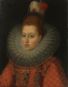 Portrait of Margaret of Austria (1584-1611), Queen of Spain, c.1600. Creator: Anon.