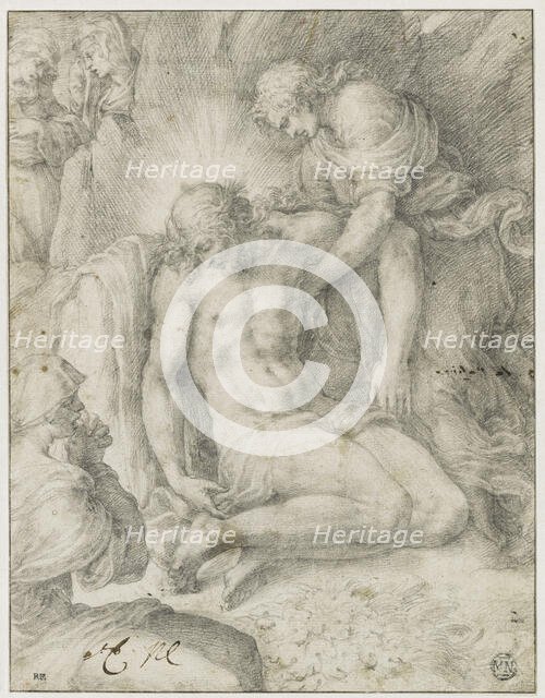 The Dead Christ mourned by John the Evangelist and the holy women, First Half of 16th cen. Creator: Clovio, Giulio (1498-1575).