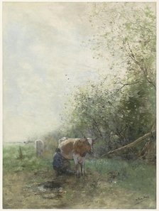 Milking time, 1844-1910. Creator: Willem Maris.