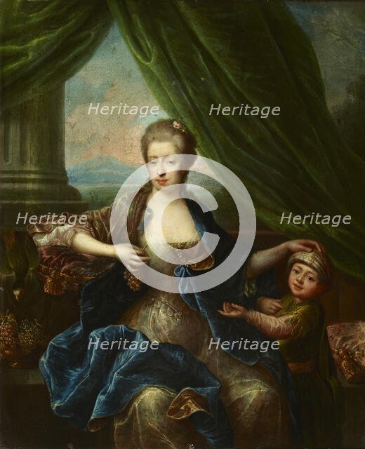 Portrait of a Lady with a Child, 18th century. Creator: Unknown.
