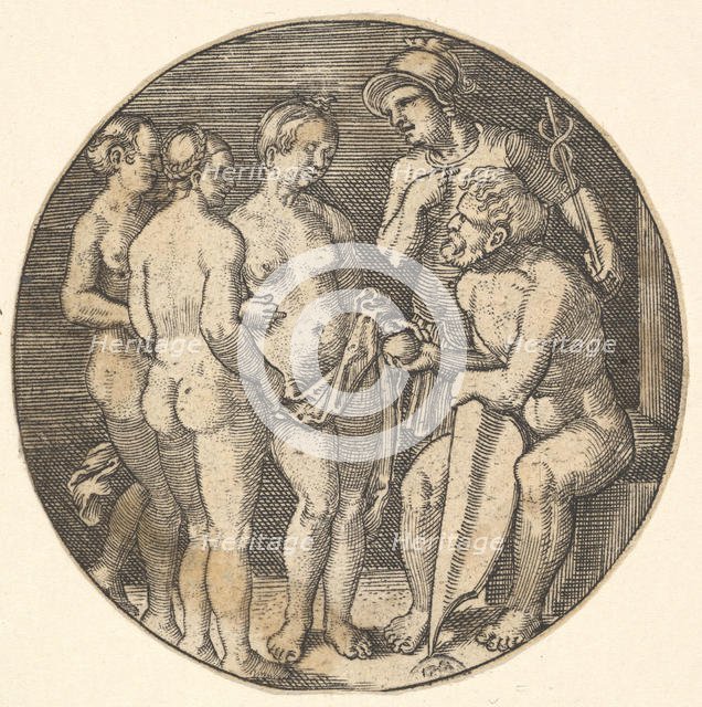Judgment of Paris (copy), 16th century. Creators: Barthel Beham, Jacob Binck.